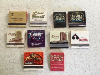10 Vintage Book Matches From Las Vegas