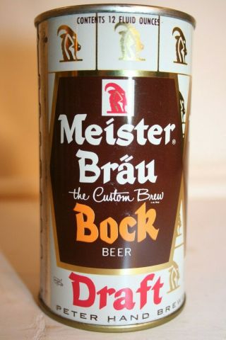 Meister Brau Bock Beer 12 Oz Flat Top - Peter Hand Brewery Company,  Chicago,  Il