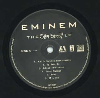 Eminem - The Slim Shady LP ' 99 2xLP US ORG Dr.  Dre Royce Da 5 ' 9 