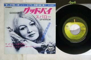 Mary Hopkin " Goodbye " 1968 - 69 Orig Japan Only Apple 45 W/ps Paul Mccartney