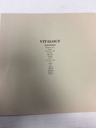 Vitalogy [LP] by Pearl Jam (Vinyl,  Dec - 1994,  Epic USA) 66900 W/ RARE BOOKLET L@@ 4