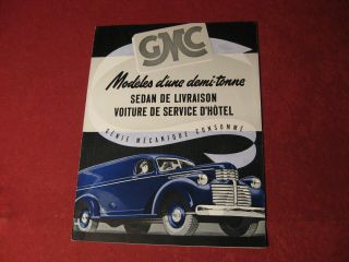 1941 Gmc Truck Sales Brochure Canada In French Old Rig Pickup Semi