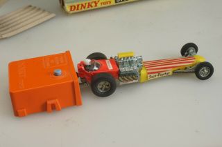 Vintage Dinky Toys England 370 Dragster Set w/Original Box Speedwheels 3