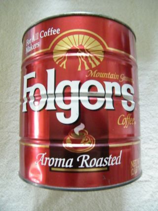 Vintage Folgars 39oz Coffee Can 2lb 7oz Big Lebowski Size (for All Coffee Maker)