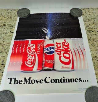 Vintage Coca - Cola Vs.  Pepsi Cola War Marketing Campaign Advertising Wall Poster