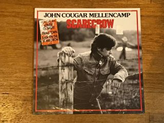 John Cougar Mellencamp Lp W/ Hype Sticker - Scarecrow - Riva 1985