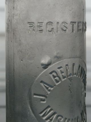 Antique J.  A.  BELLAVANCE - NASHUA,  N.  H.  Tooled Top Soda Bottle 6