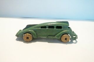 Hubley Cast Iron 1930s Streamline Toy Car 2302 - Paint & Tires