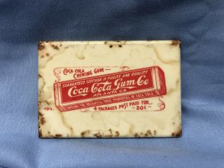 Antique 1906 Coca Cola Gum Co Advertising Pocket Mirror
