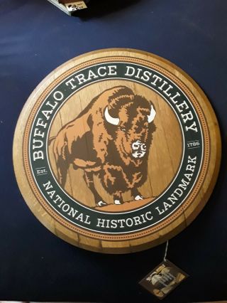Buffalo Trace Distillery.  Authentic Bourbon Barrel Head,  From Kentucky.