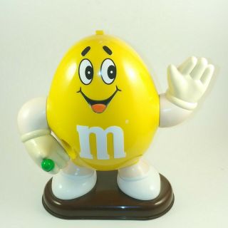 Vintage M&ms Yellow Candy Dispenser 1991 M&m Mars 10 " Tall Great