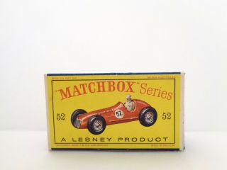 Orig.  Box For 1958 Moko Lesney Matchbox No.  52 
