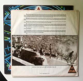 Vtg 1987 DEF LEPPARD Vinyl HYSTERIA 1st Press RECORD Album 830 675 1 Rare EX/NM 4