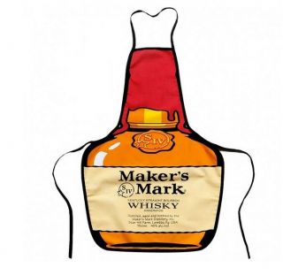 Makers Mark Bottle Shape Apron / Black Chef Style Apron - Maker’s Mark 3