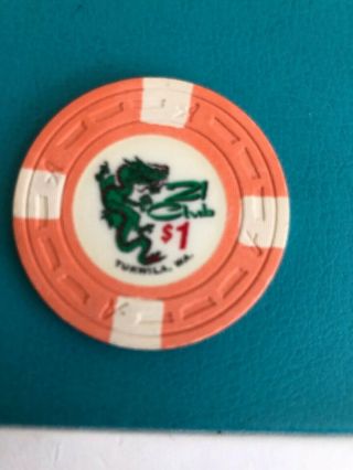 Obsolete 21 Club Card Room Casino Chip Closed 1999