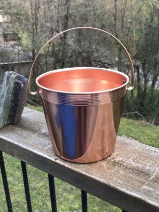 Vintage Aluminum Copper Colored West Bend Ice Bucket Retro
