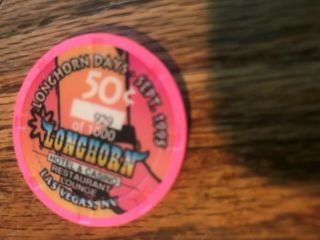 Longhorn Rodeo Casino 50¢ Commemorative Chip Serial 929 Las Vegas Nevada