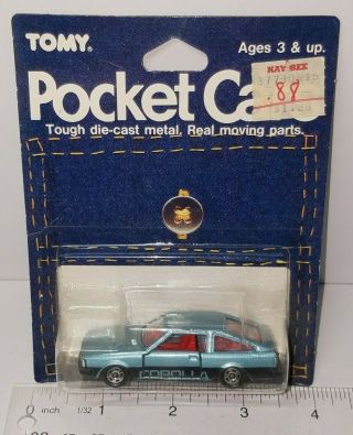 Vintage 1/61 Tomy Pocket Cars Toyota Corolla Levin No.  78