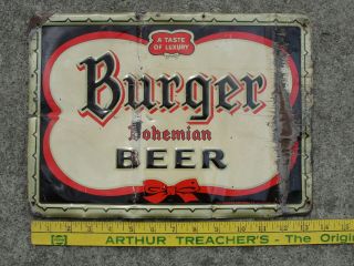 Burgre Beer Tin Sign Burger Brewing Co Cincinnati Oh
