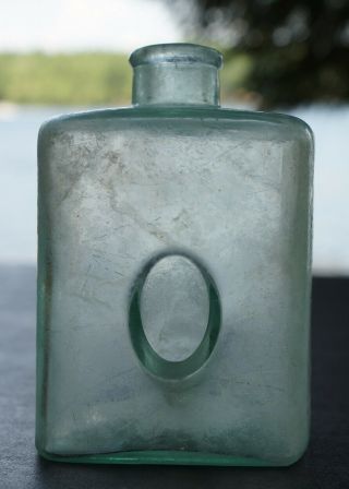 LARGE ANTIQUE BLOCKY SQUARE VESSEL EMBOSSED WILLIAMS (OFFERED AS AN INK BOTTLE) 7