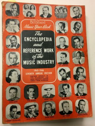 Rare - Billboard Annual Yearbook 1945 - 46 Music Industry - 78rpm Records Radio