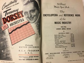 Rare - Billboard Annual Yearbook 1945 - 46 Music Industry - 78rpm Records Radio 4