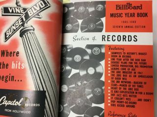 Rare - Billboard Annual Yearbook 1945 - 46 Music Industry - 78rpm Records Radio 6