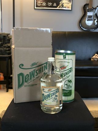 Mountain Dew Dewshine,  25 Oz,  Limited Edition Collectible Glass Jug