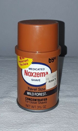 Vintage Noxzema Medicated Shave Cream Wild Forest Travel Size Nos