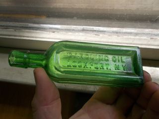 Grass Green Gargling Oil Lockport,  Ny 1890s Horse Liniment Cure All Bottle