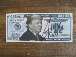 Donald Trump Signed 2020 Dollar Bill President United States Usa Maga Election