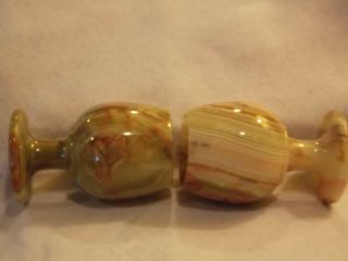 Vintage Handcrafted,  Natural Onyx Stone,  Wine Gobets. 2