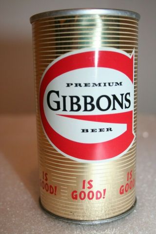 Gibbons Premium Beer 12 Oz Ss Pull Tab Beer Can From Wilkes - Barre,  Pennsylvania