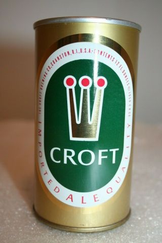 Croft Ale 12 Oz Ss Pull Tab Beer Can From Cranston,  Rhode Island