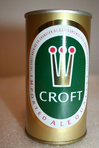 Croft Ale 12 oz SS pull tab beer can from Cranston,  Rhode Island 4