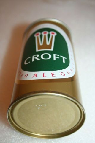 Croft Ale 12 oz SS pull tab beer can from Cranston,  Rhode Island 7