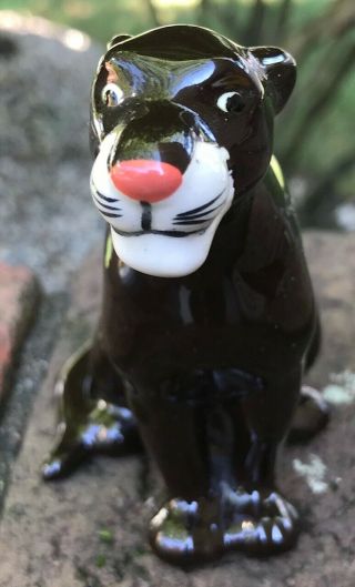 Vintage Disney Bagheera Jungle Book Figurine Ceramic Black Panther Japan 3