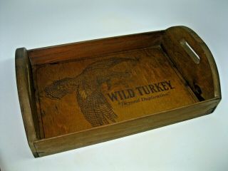 Rare 18 " Antique Vintage Wild Turkey Bourbon Beyond Duplication Wood Tray