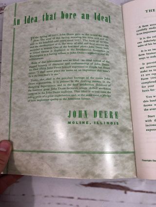 Vintage 1950s John Deere Handy Farm Account Book Rare Unique 5