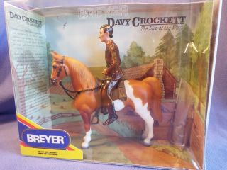 Davy Crockett & Pinto Pony.  Breyer Horse 2001 Nib Yb.  To Usa