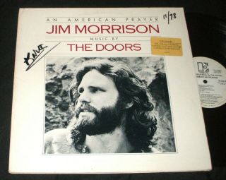 Jim Morrison The Doors An American Prayer Lp Rare Wlp Dj Radio Promo