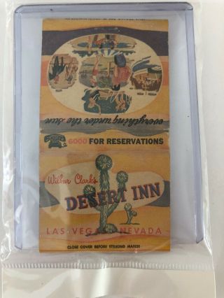 Rare Vintage Las Vegas Matchbook Desert Inn Unstruck