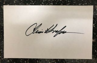 Chris Kraft " Dec " Signed Autographed Index Card Nasa Mission Control Legend