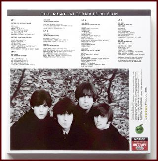 THE BEATLES - THE REAL ALTERNATE ALBUM 38/600 3 - D CVR LPs/CDs 2