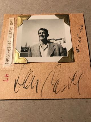 Don Castle Autograph,  Actor,  3”x3” Candid Display