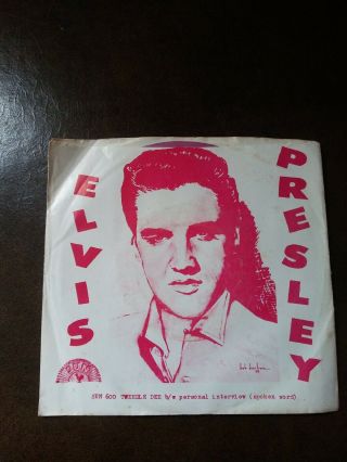 Elvis Presley Sun 600 Tweedle Dee/interview Pink Vinyl 45