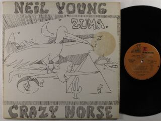 Neil Young & Crazy Horse Zuma Reprise Lp Nm/vg,  Promo With Lyric Sheet Insert