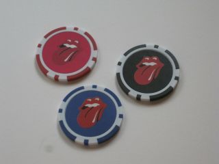 3 Limited Edition Rolling Stones Poker Chips