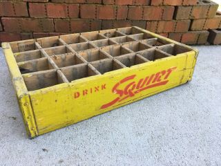 Vintage Wooden Soda Crate Squirt Fergus Falls Minnesota Orange Crush 1950s Box