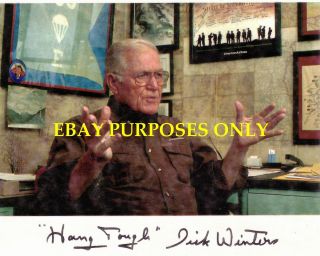 Major Dick Winters Band Of Brothers Easy Company Autographed 11x14 Collectible 3